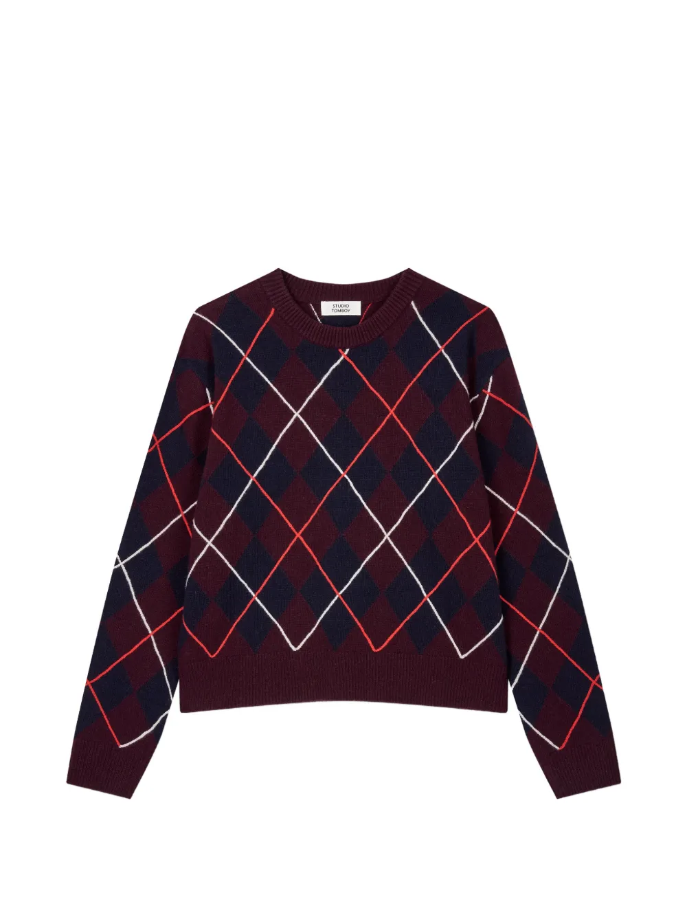 TOMBOY argyle-pattern sweater