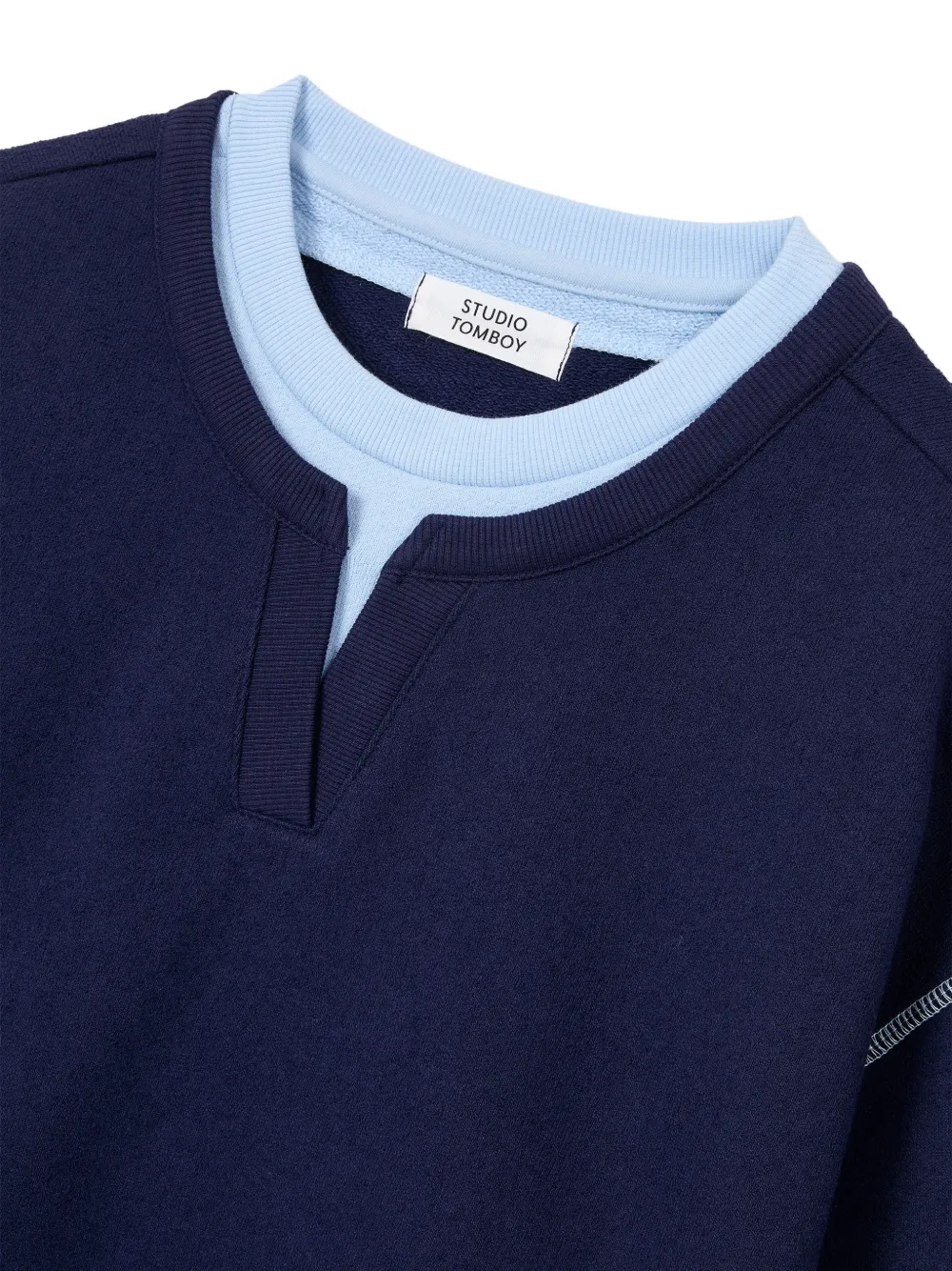 TOMBOY Gelaagde trui met trekkoord Blauw