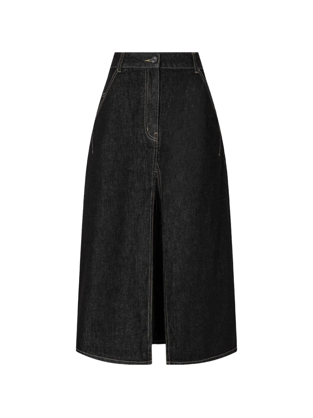 TOMBOY slit-detail denim skirt - Nero