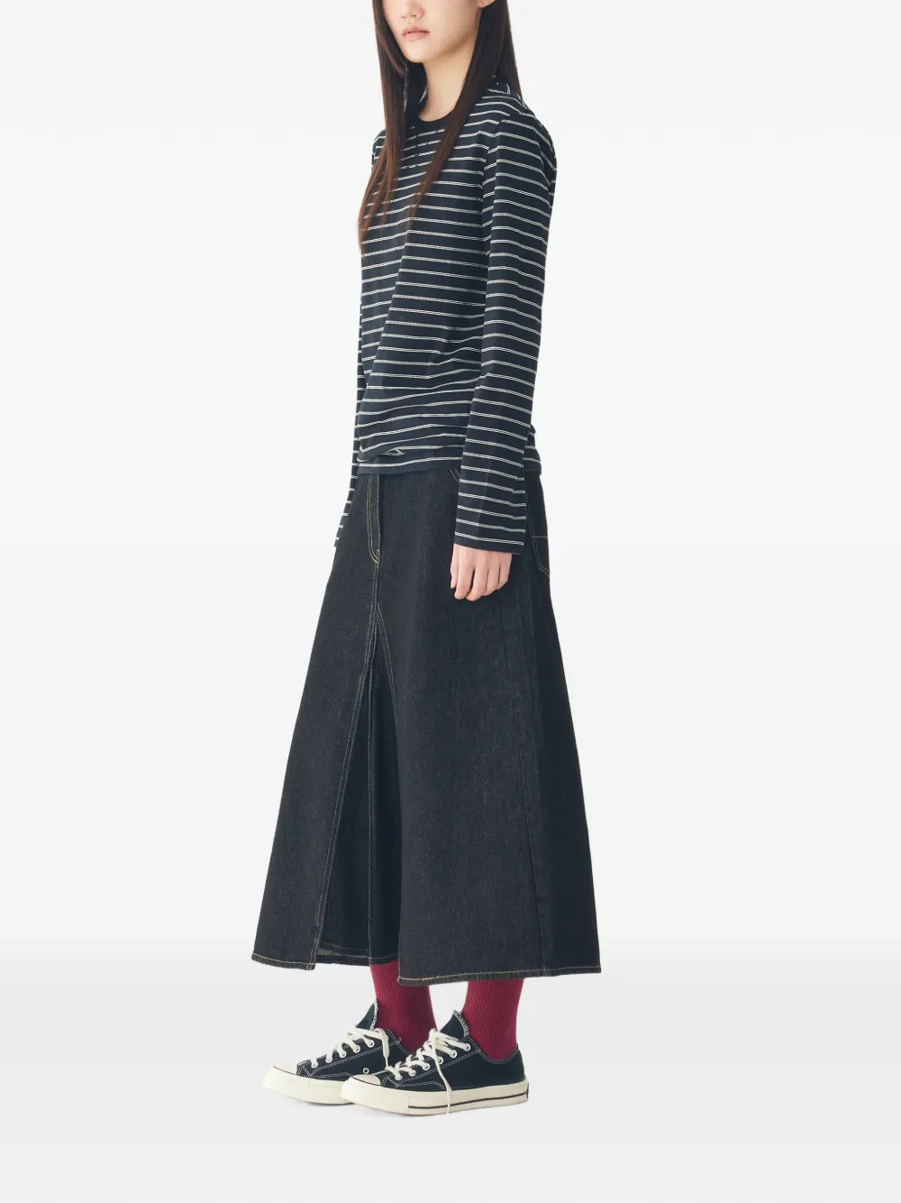 TOMBOY Rok met split Zwart