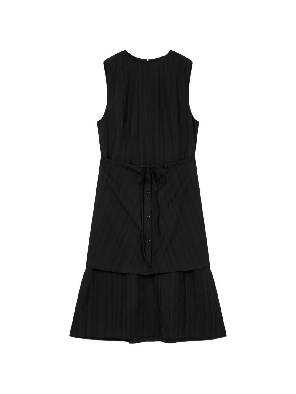 TOMBOY Wickelkleid im Layering-Look - Schwarz