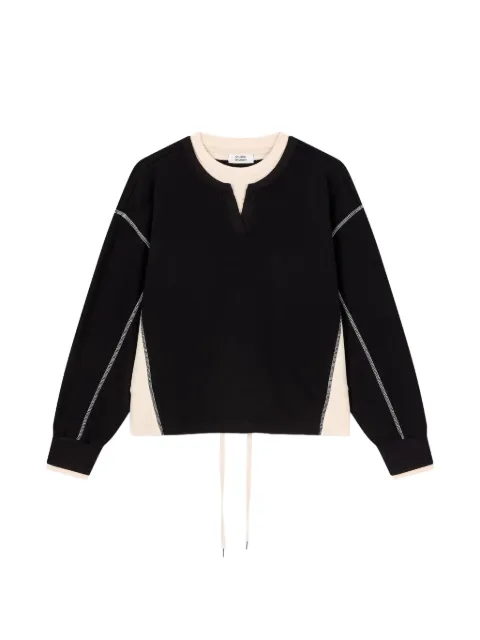 TOMBOY layered-style drawstring sweater