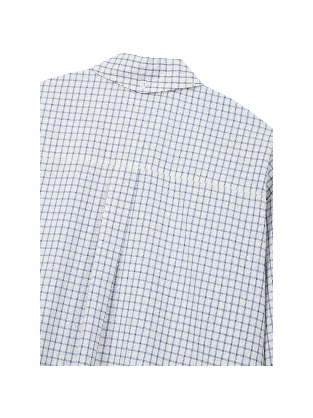 TOMBOY Oversized geruite blouse Wit