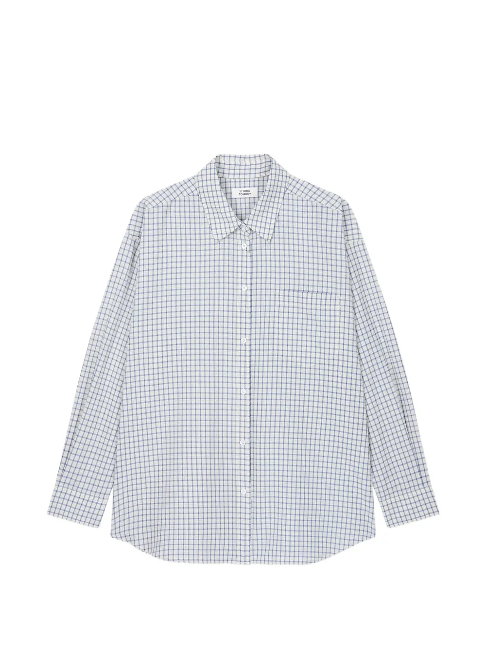 TOMBOY check-pattern oversized shirt