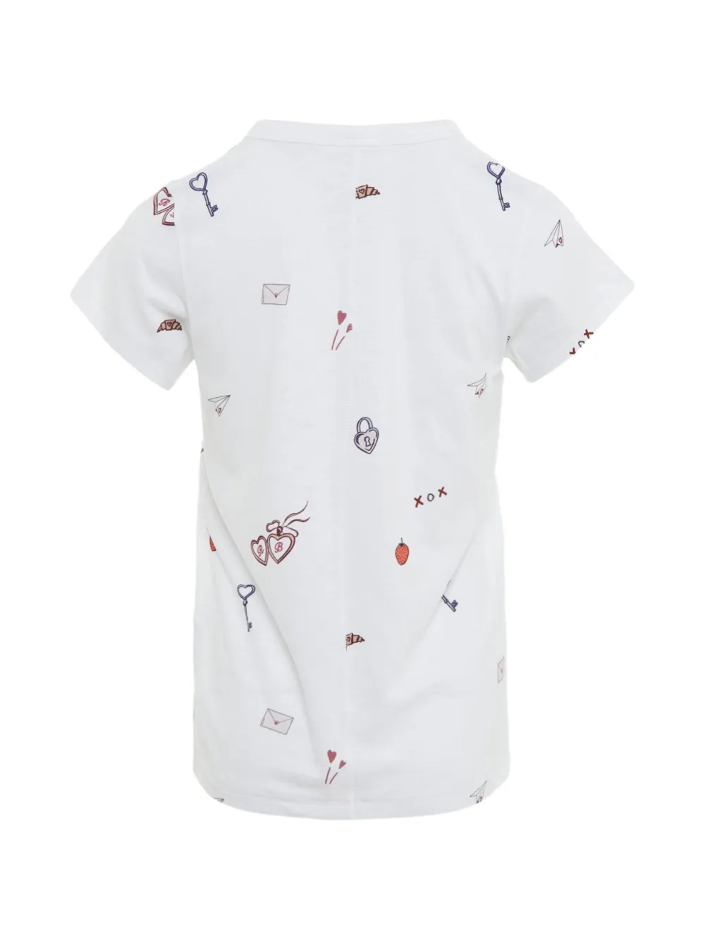 rag & bone Valentines T-shirt met grafische print Wit