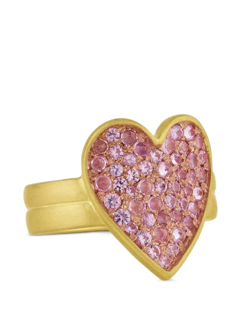 Leigh Maxwell pink sapphire heart ring