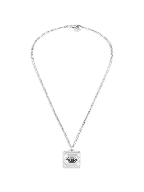 Philipp Plein Plein Tag logo-plaque necklace