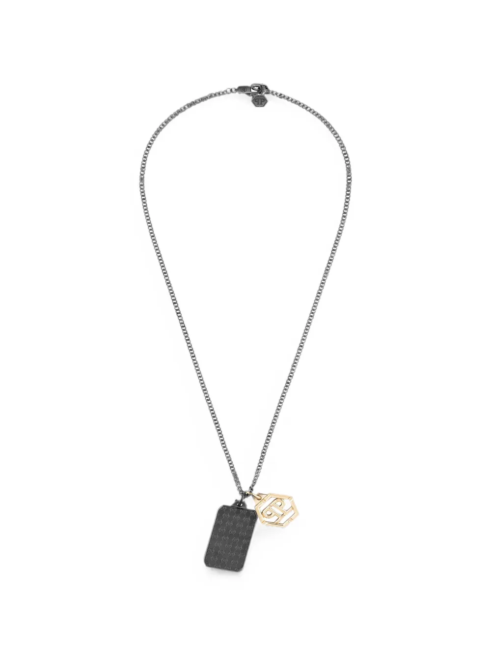 Philipp Plein Plein Tag logo-plaque necklace