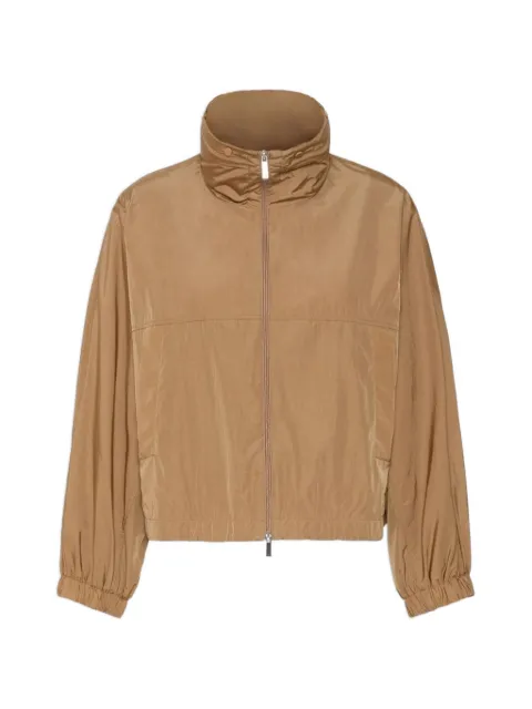 Weekend Max Mara water-repellent canvas windbreaker - tobacco