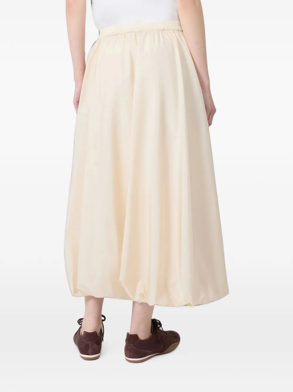 Weekend Max Mara Lange waterafstotende canvas rok ivoor Beige