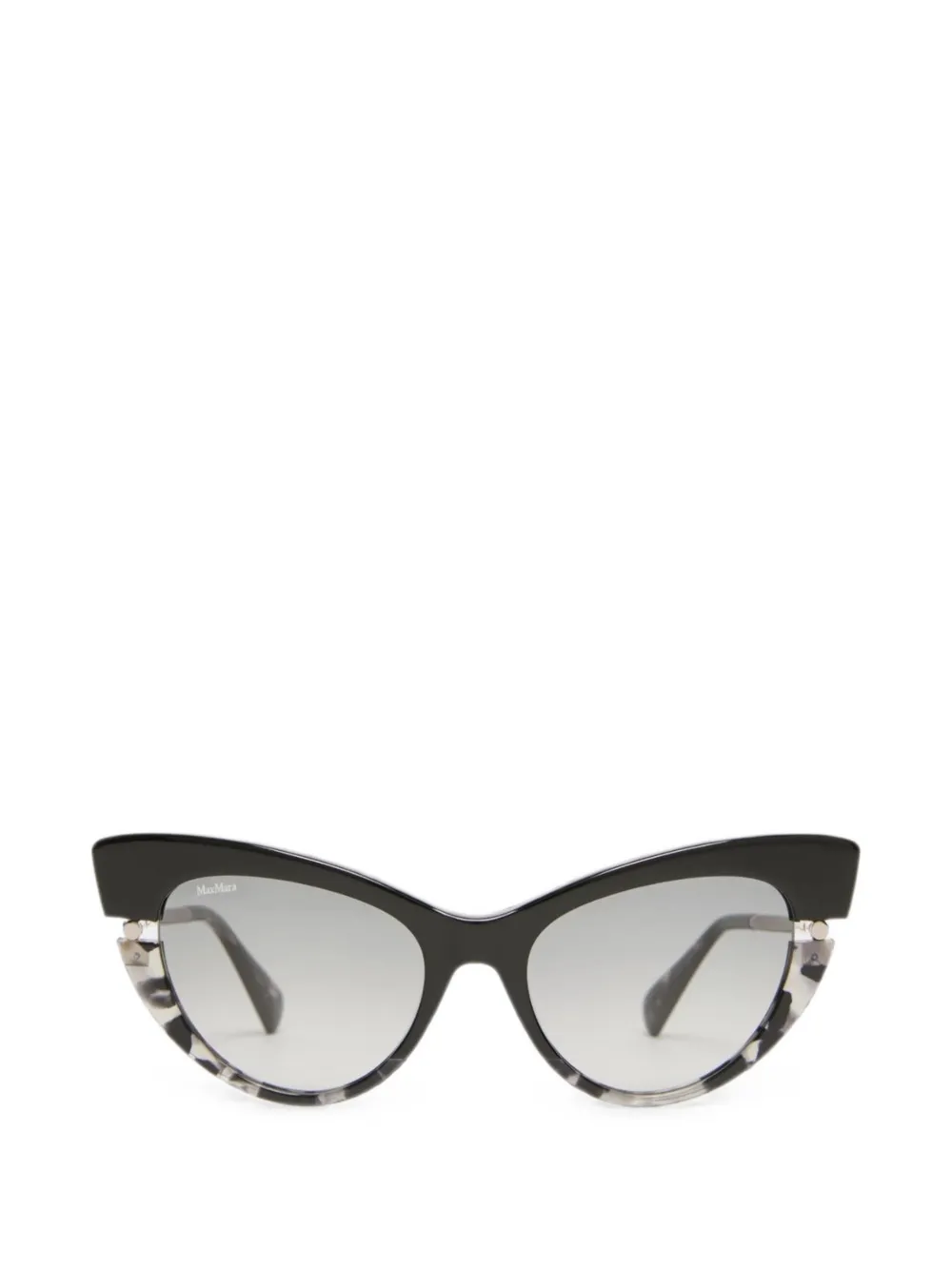 Max Mara acetate cat-eye glasses black - Nero