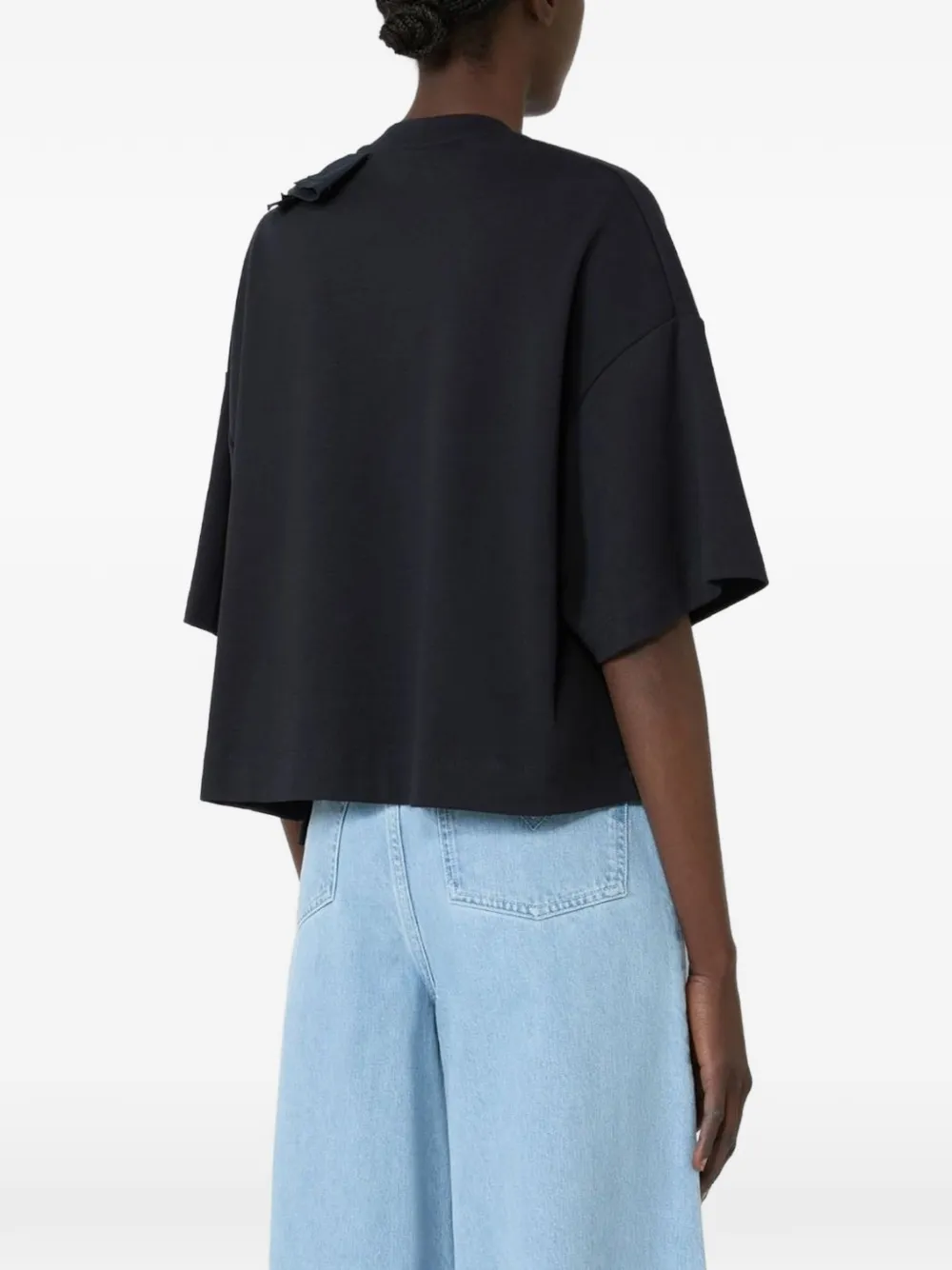 Max Mara Frilly jersey T-shirt Zwart