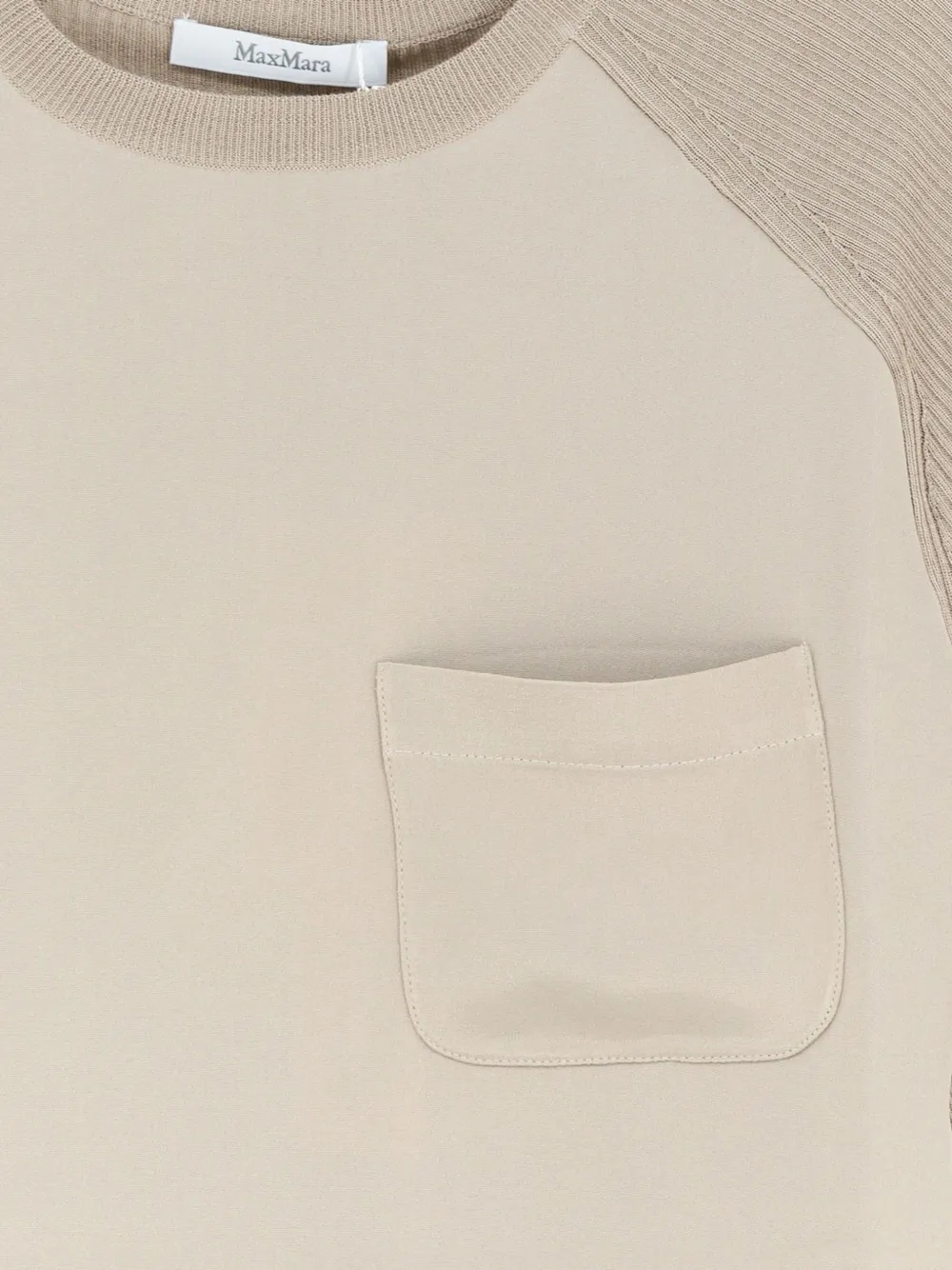Max Mara Ribgebreide trui van zijdeblend Beige