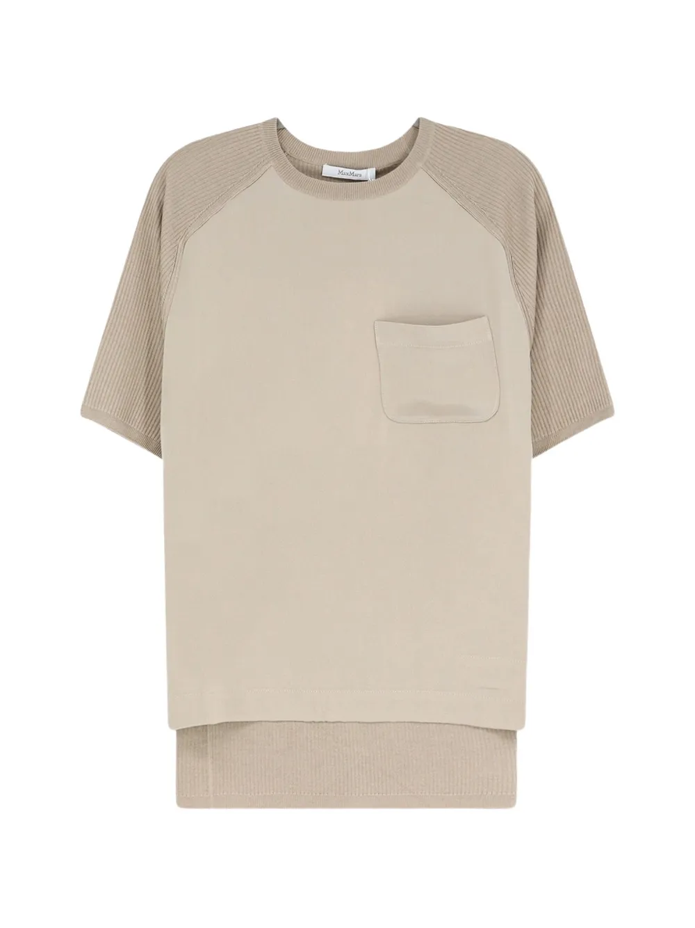 Max Mara ribbed-knit silk-blend sweater - Toni neutri