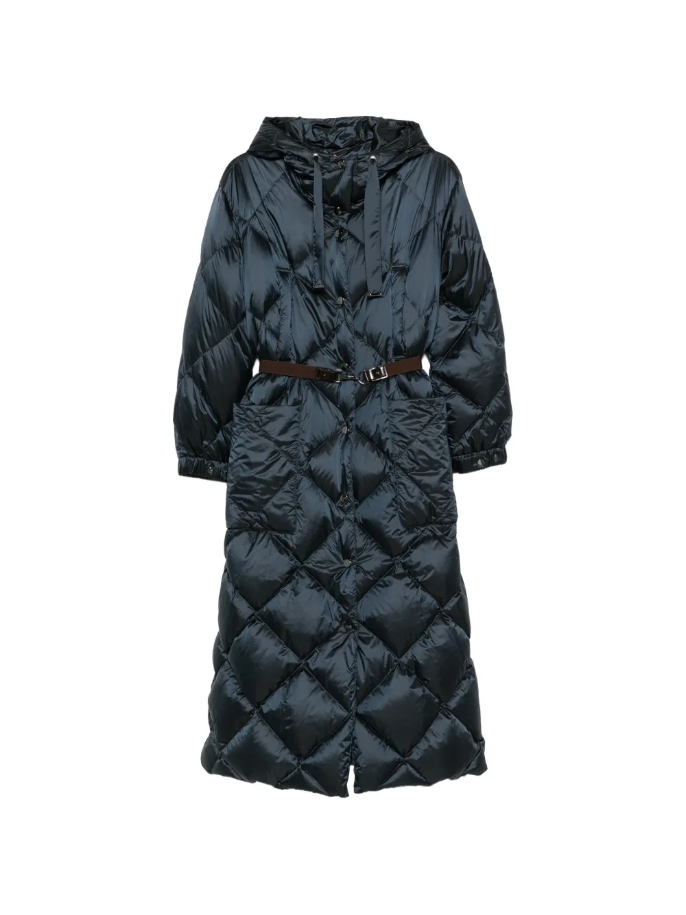 Max Mara quilted hooded coat