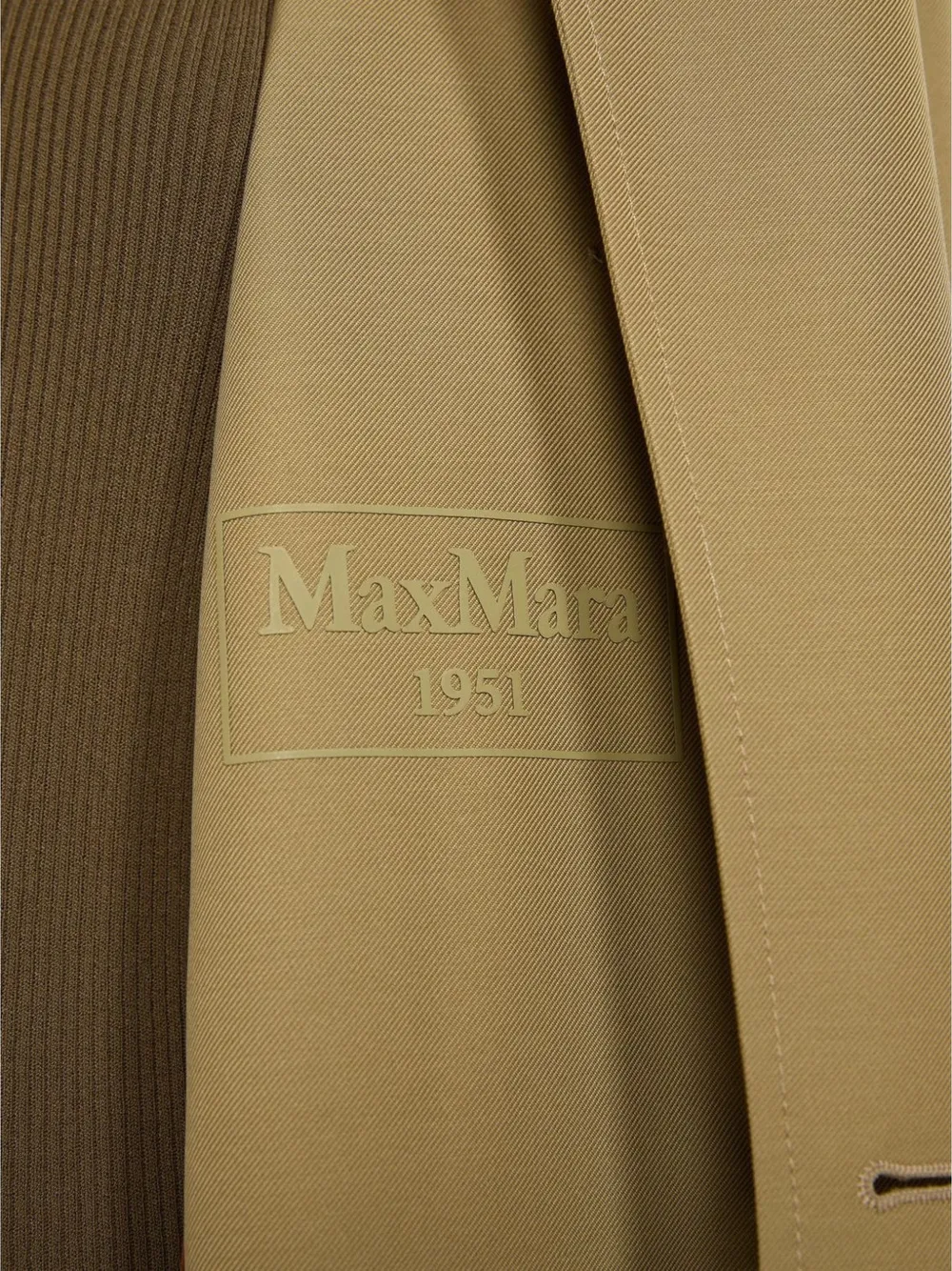 Max Mara Waterafstotende gabardine trenchcoat van wolblend Beige