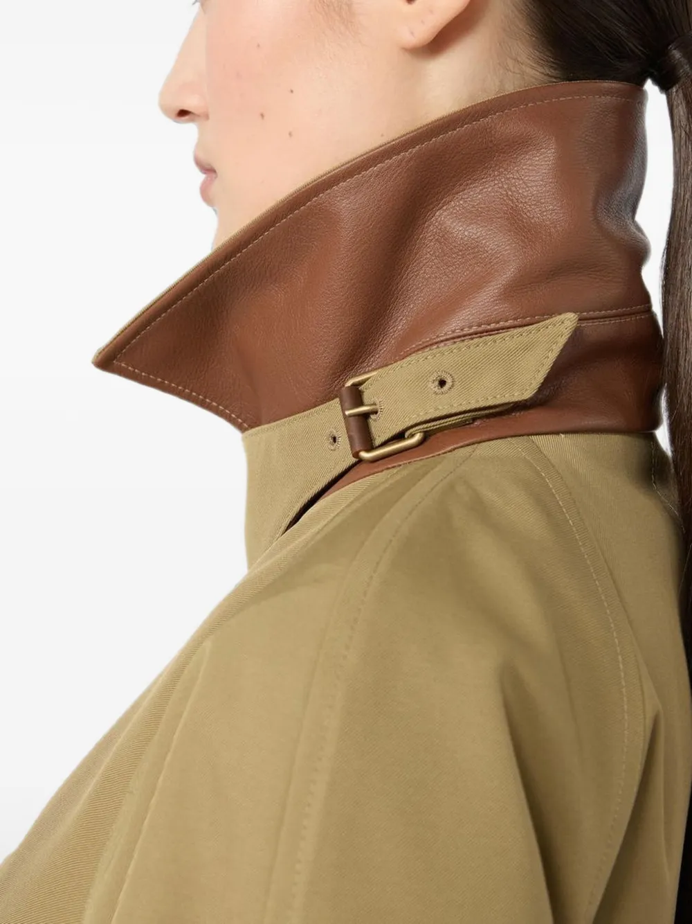 Max Mara Waterafstotende gabardine trenchcoat van wolblend Beige
