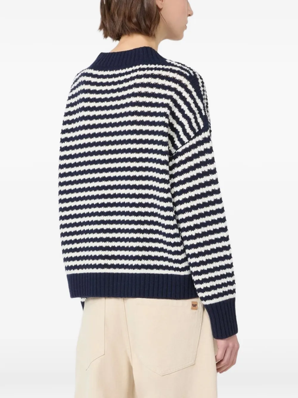 Weekend Max Mara Spiga ruimvallende trui van wollen garen Blauw
