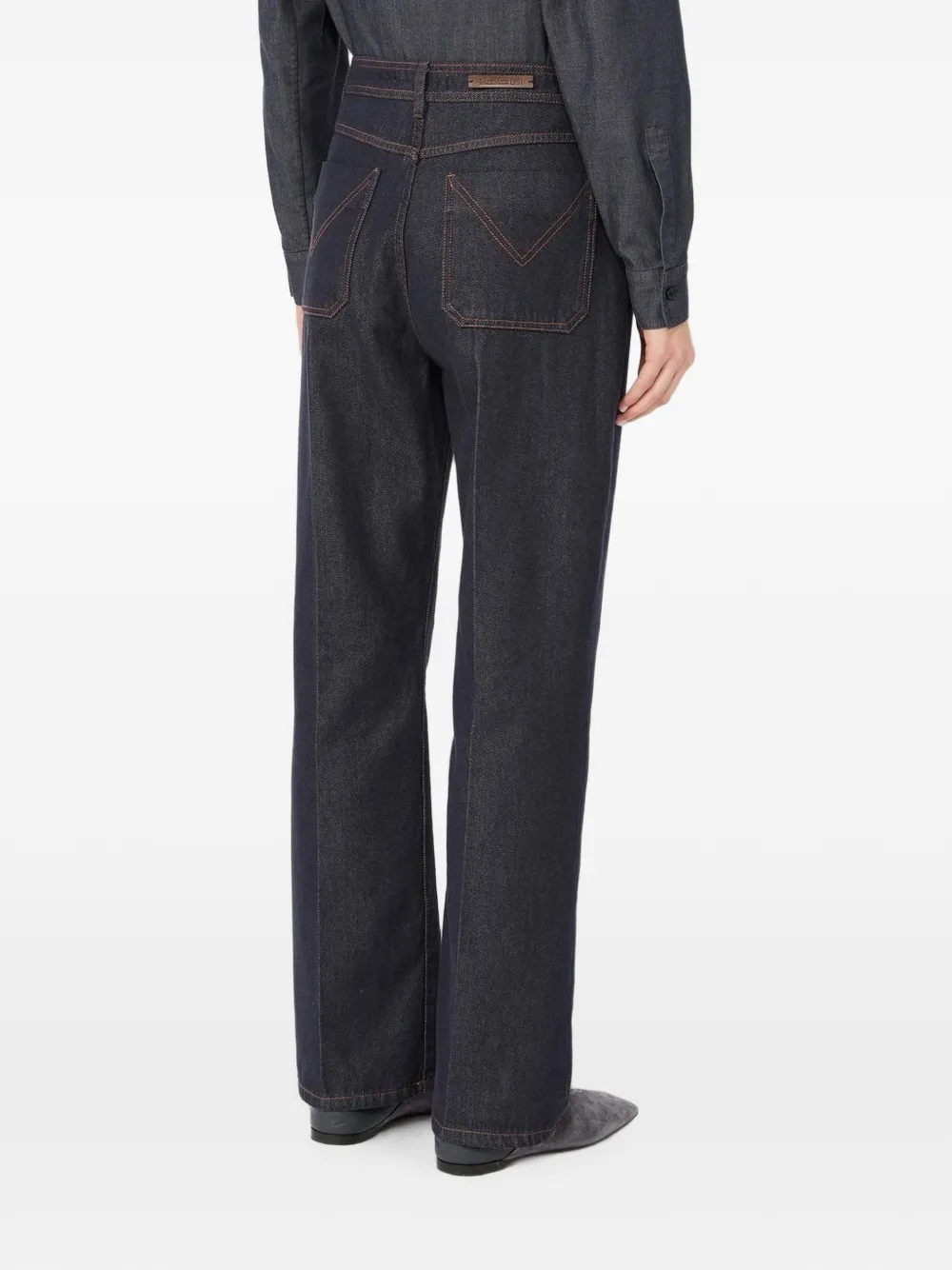 Max Mara Katoenen broek met barrelpijpen Blauw
