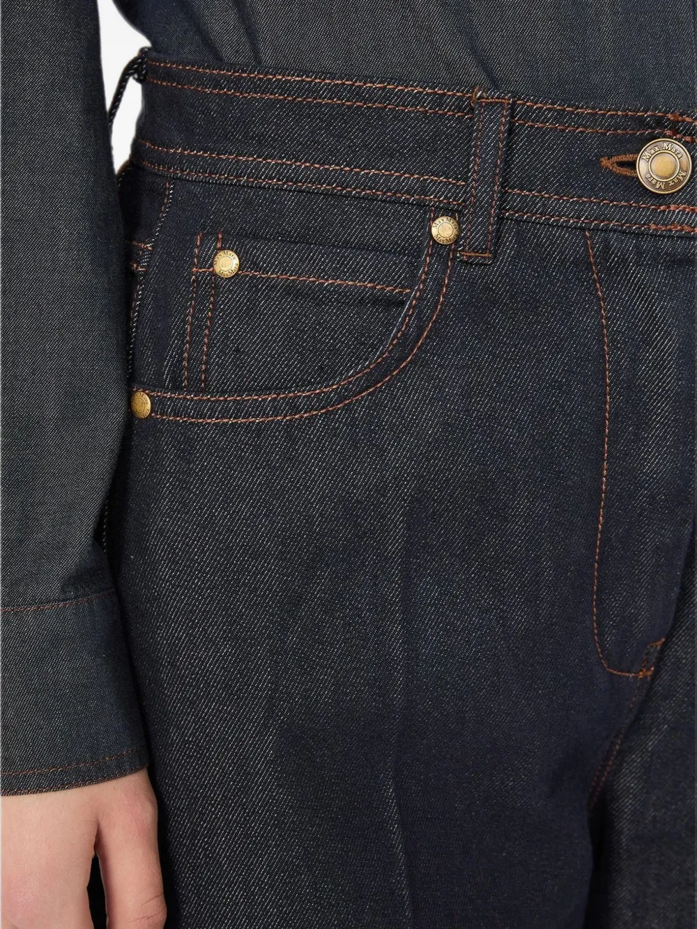 Max Mara Katoenen broek met barrelpijpen Blauw