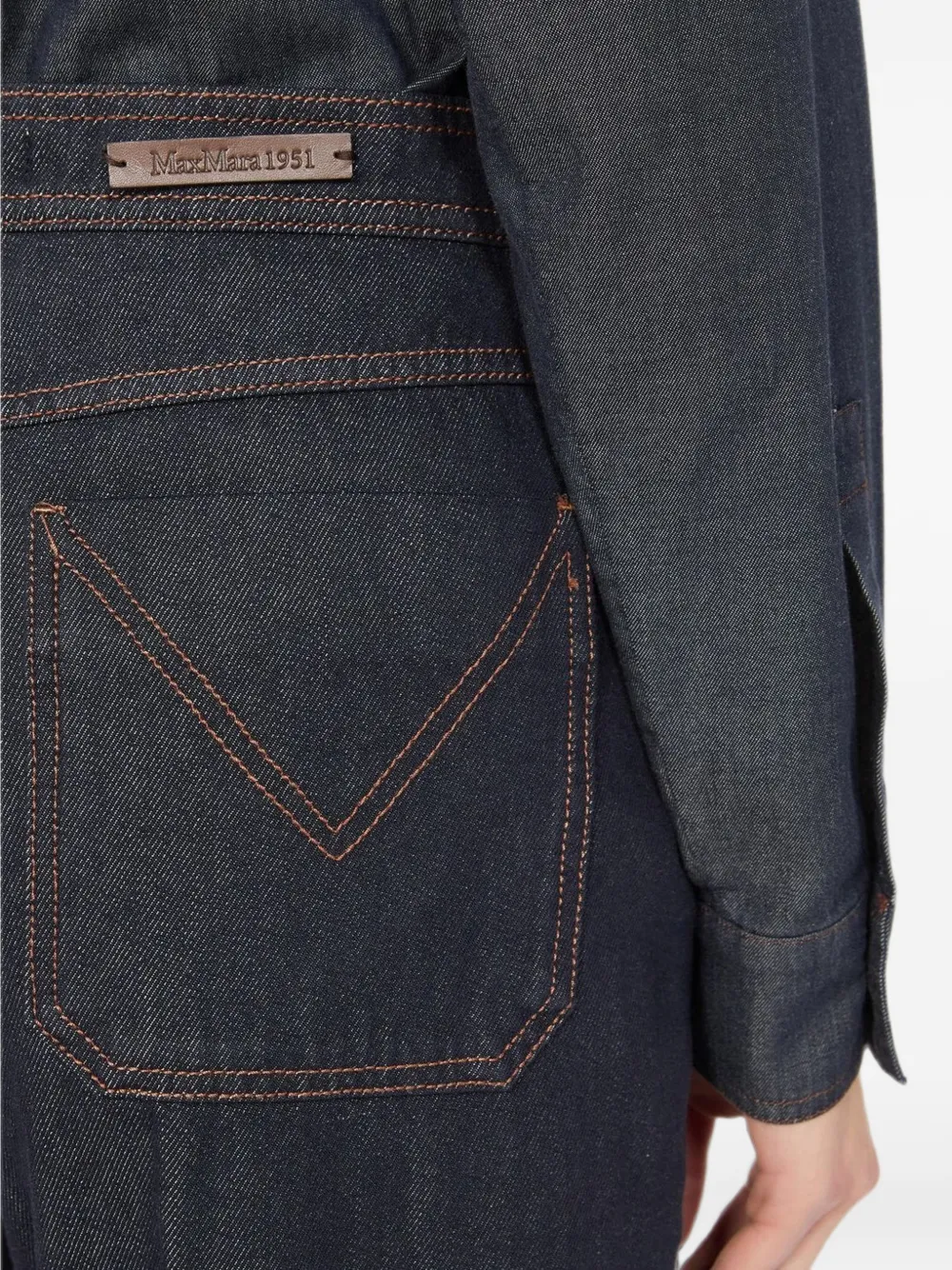 Max Mara Katoenen broek met barrelpijpen Blauw