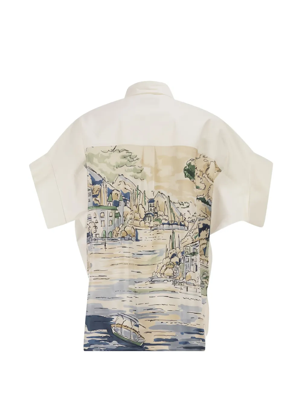 Weekend Max Mara Zijden en katoenen blouse met print Wit
