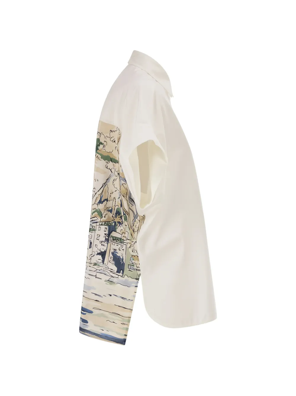 Weekend Max Mara Zijden en katoenen blouse met print Wit