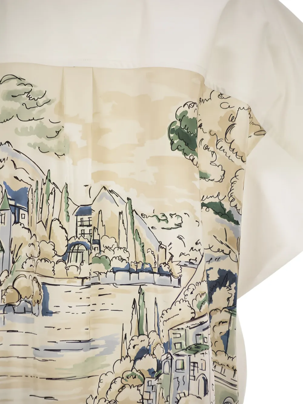 Weekend Max Mara Zijden en katoenen blouse met print Wit
