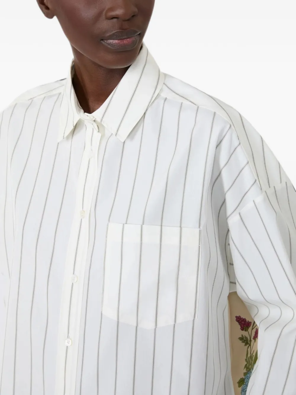 Weekend Max Mara Katoenen blouse met contrasterende achterkant Wit
