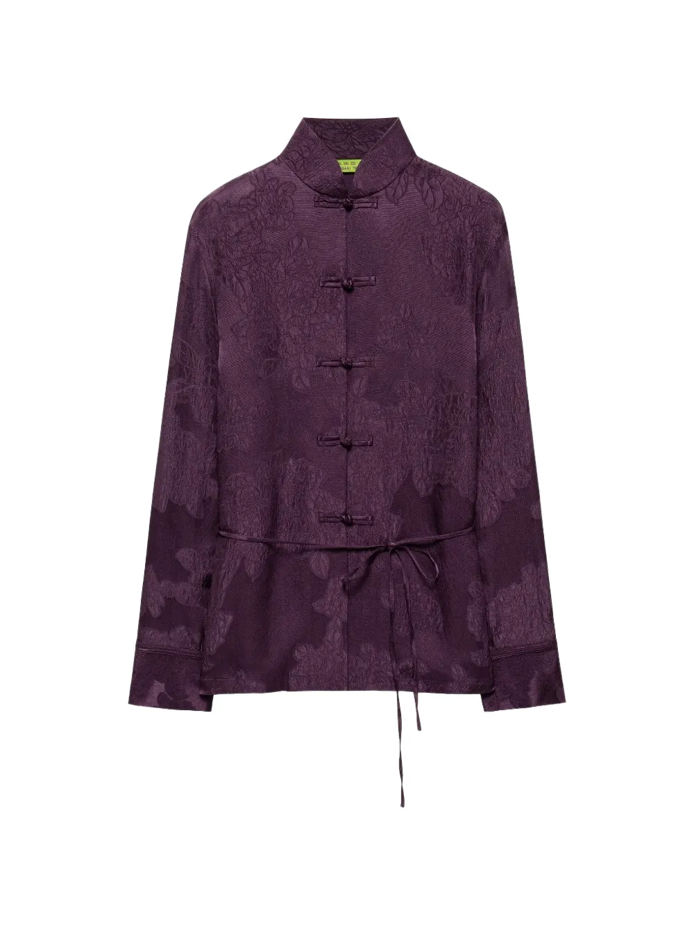 Shanghai Tang Floral Silk Blouse In Purple