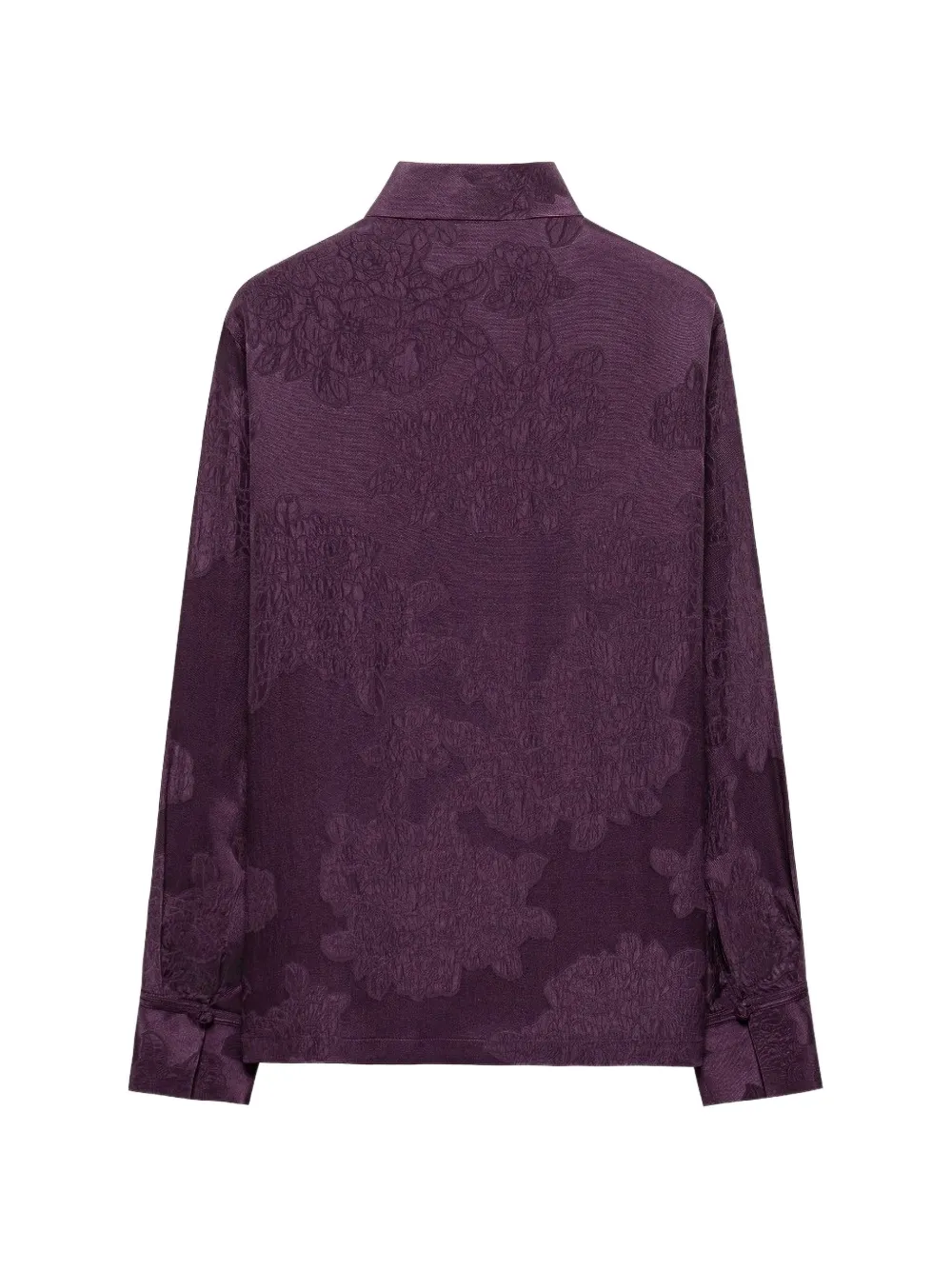 Shanghai Tang Floral zijden blouse Paars