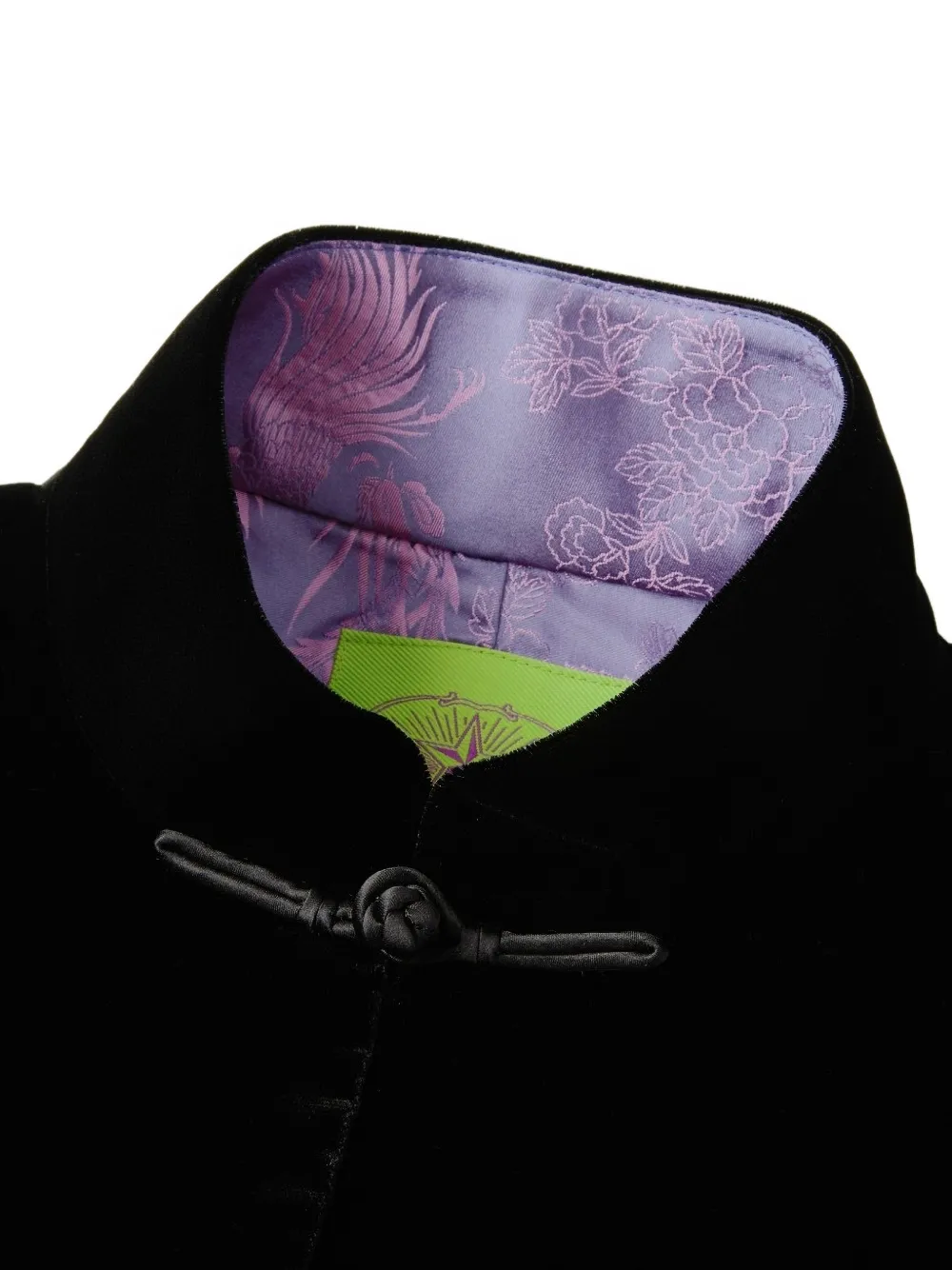Shanghai Tang frog-fastening coat Zwart
