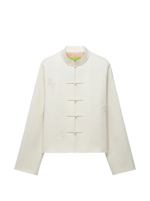 Shanghai Tang frog-fastening cropped blazer