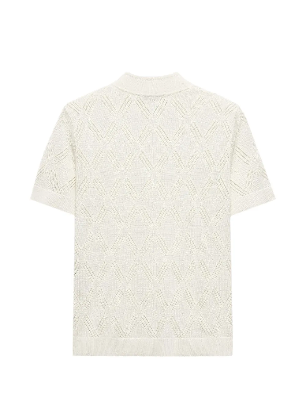Shanghai Tang Qipao openwork-knit top Beige