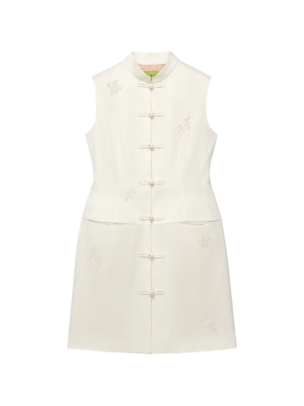 Shanghai Tang Hourglass Qipao bead-embellished mini dress