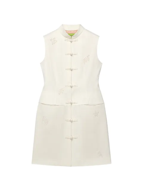 Shanghai Tang Hourglass Qipao bead-embellished mini dress