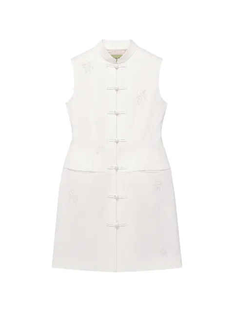Shanghai Tang Hourglass Qipao bead-embellished mini dress