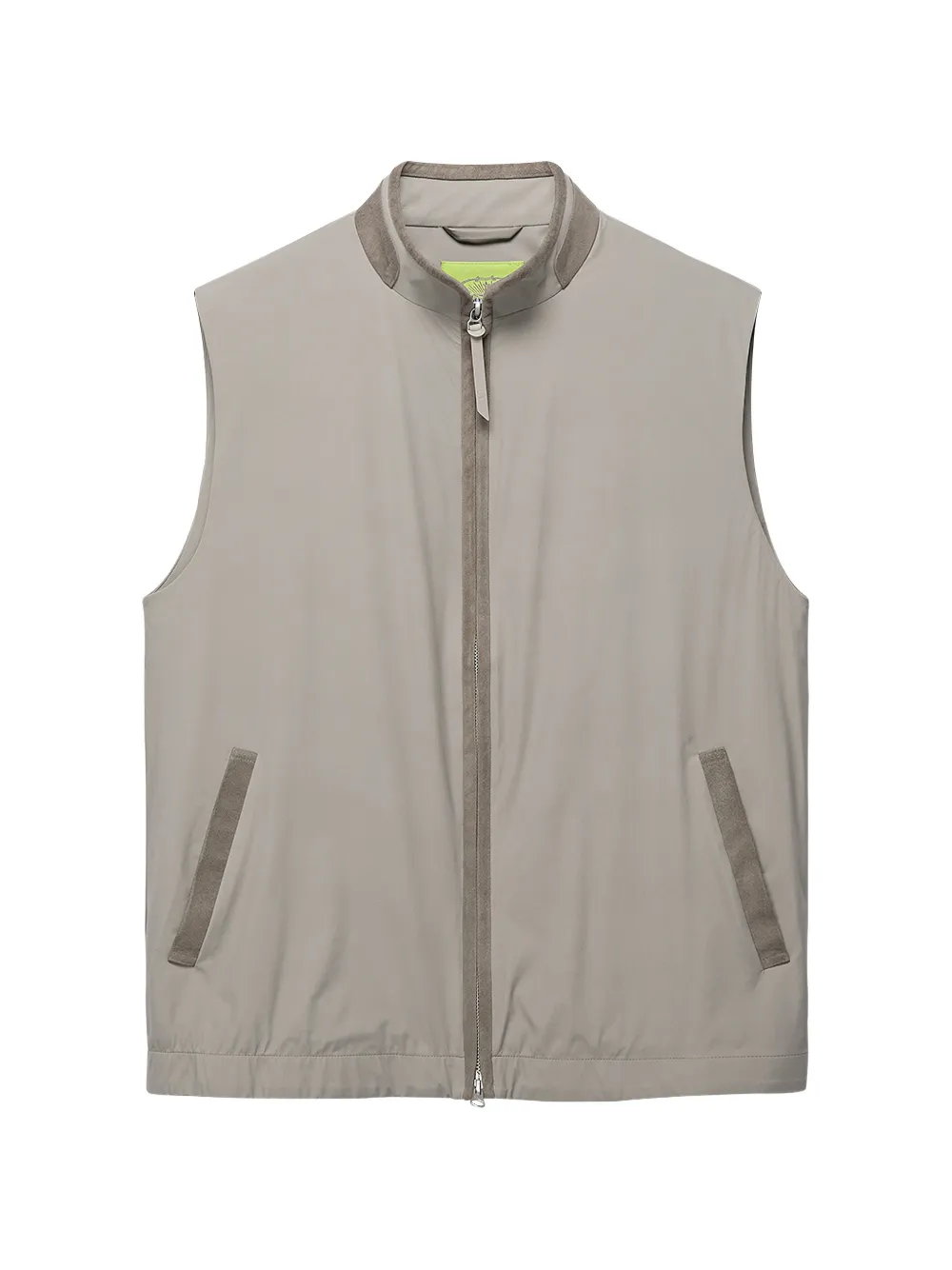 Shanghai Tang Mandarin High-neck Zip-up Vest In Neutrals