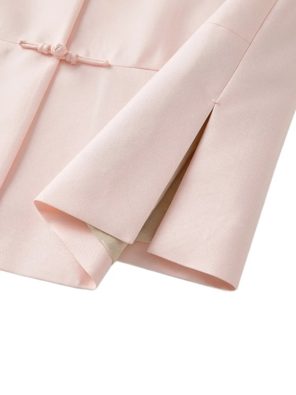 Shanghai Tang Twwill jack met kikkersluiting en kralen Roze