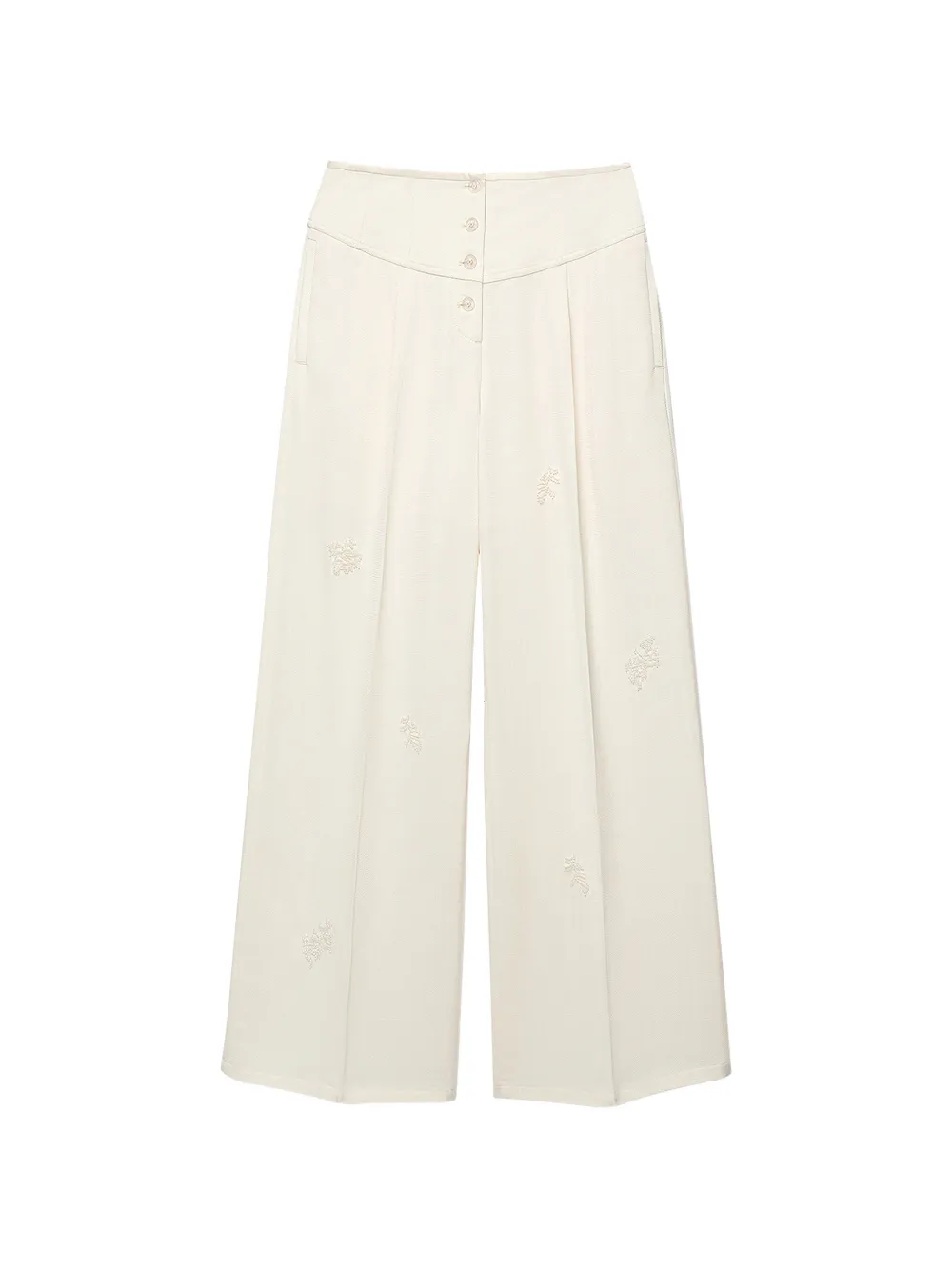 Shanghai Tang button-fastening palazzo pants