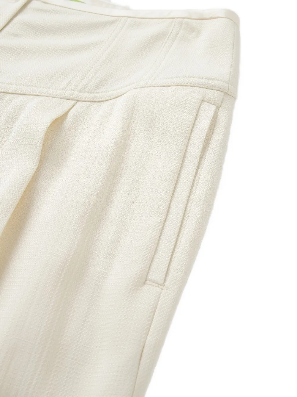 Shanghai Tang Broek met knoopsluiting Wit