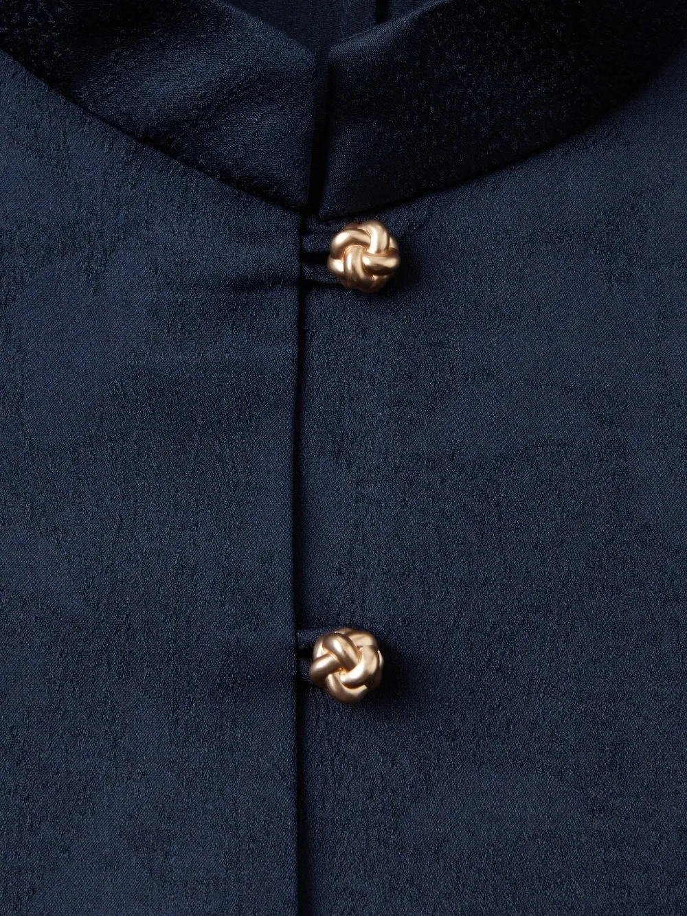 Shanghai Tang Drape zijden top met asymmetrische zoom Blauw