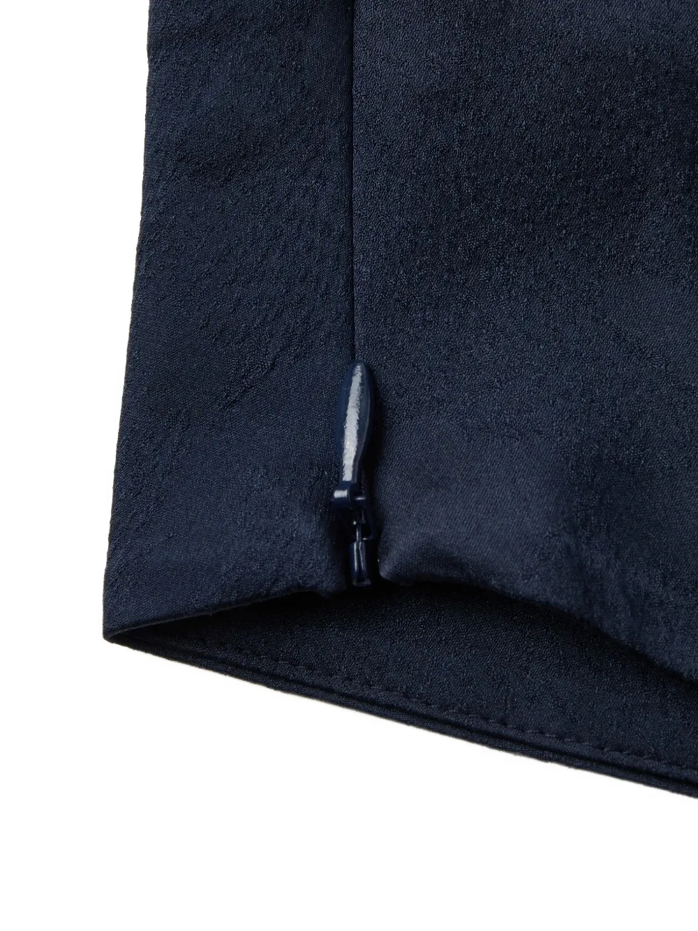 Shanghai Tang Drape zijden top met asymmetrische zoom Blauw