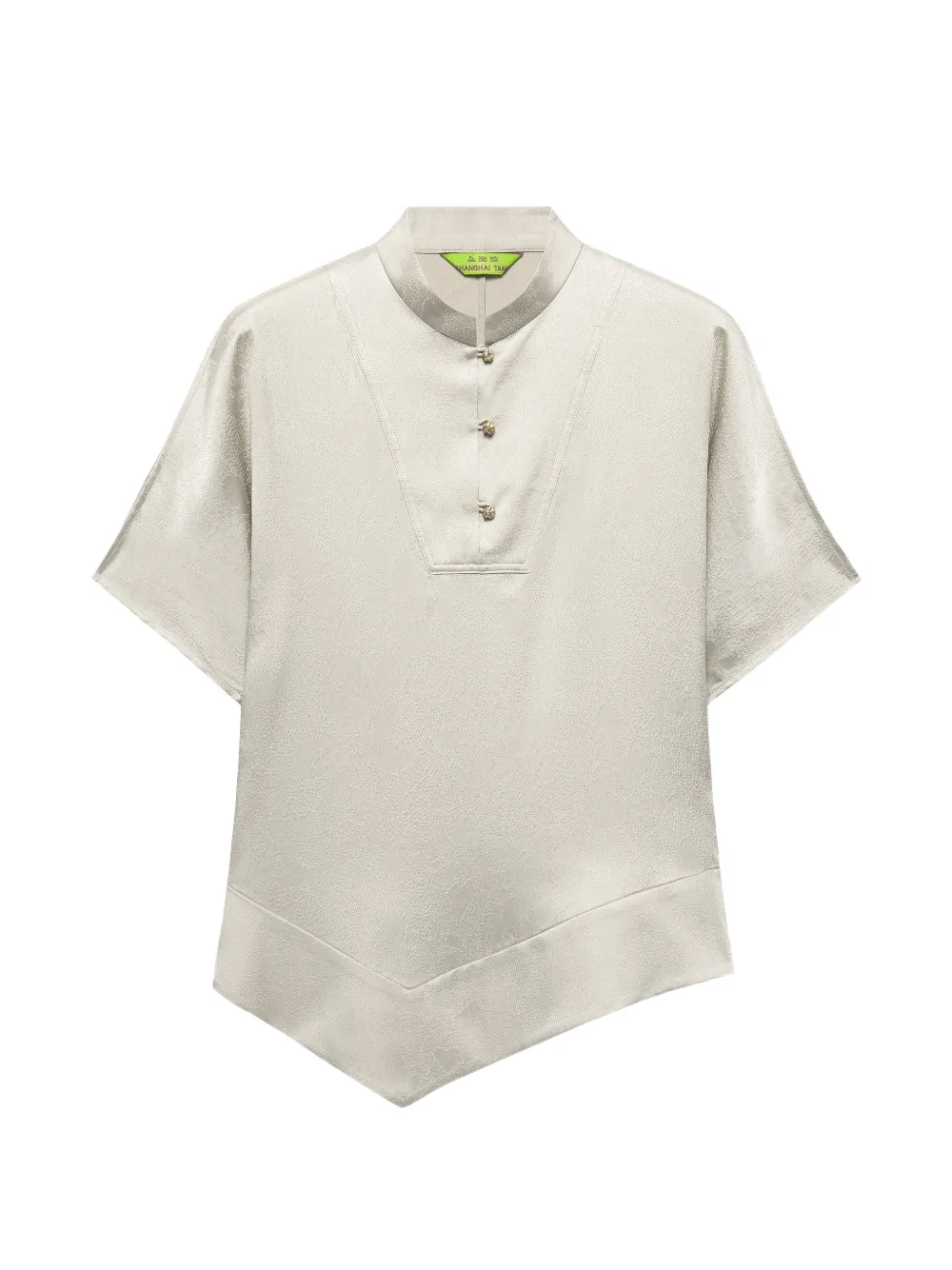 Shanghai Tang Drape frog-button asymmetric top