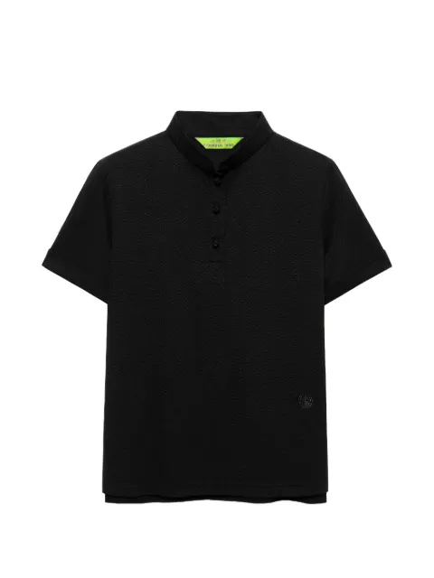 Shanghai Tang frog-button piqué polo shirt