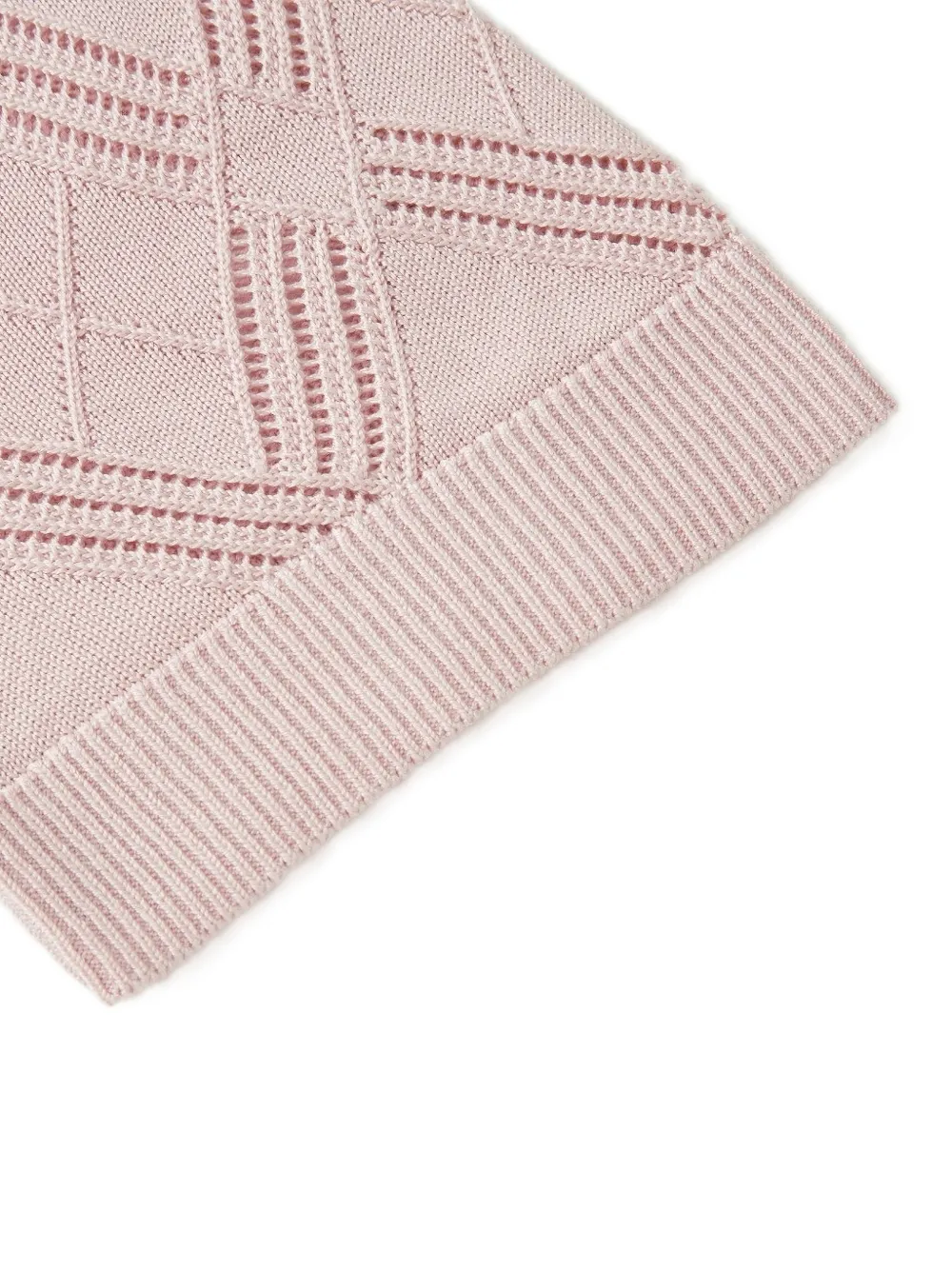 Shanghai Tang Qipao opengebreide top Roze