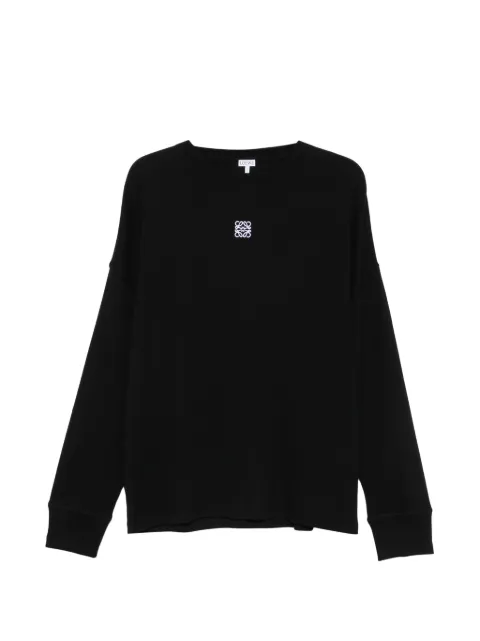 LOEWE Anagram embroidered long-sleeve T-shirt