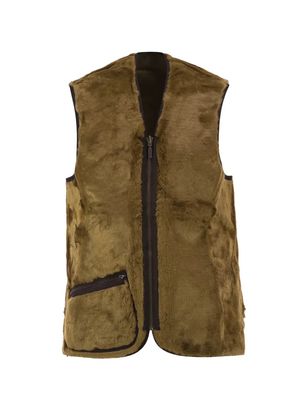 Barbour reversible fleece-effect waistcoat Bruin