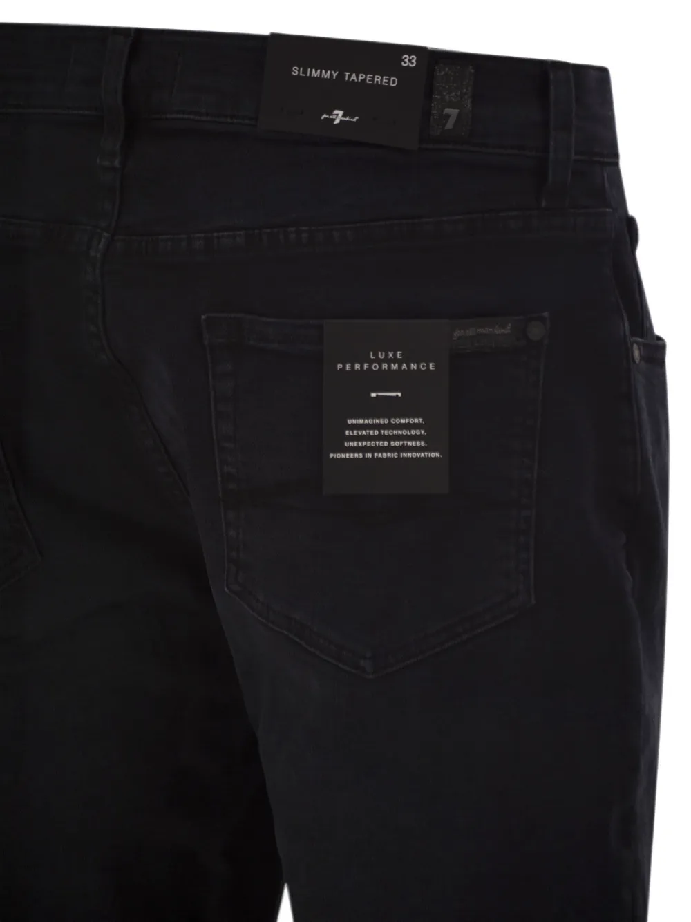 7 For All Mankind Slimmy jeans met toelopende pijpen Zwart