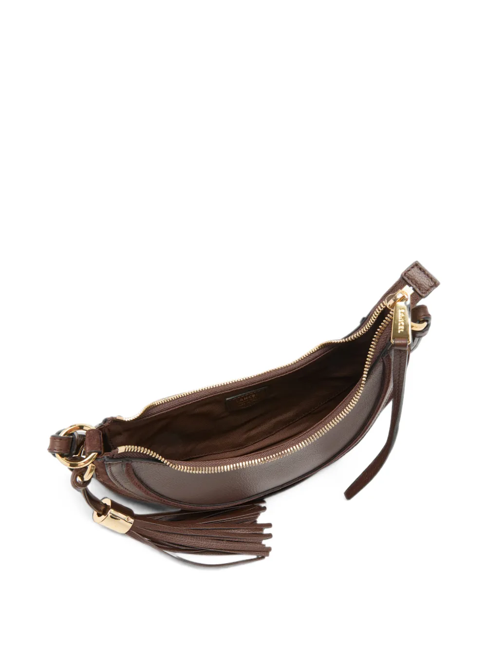 Lancel Kleine Hoboheme leren schoudertas Bruin